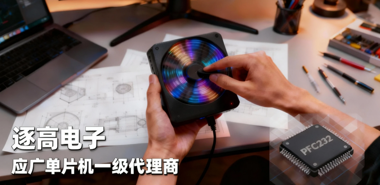 手持POV视觉暂留显示器，展示了挥动时形成的文字效果