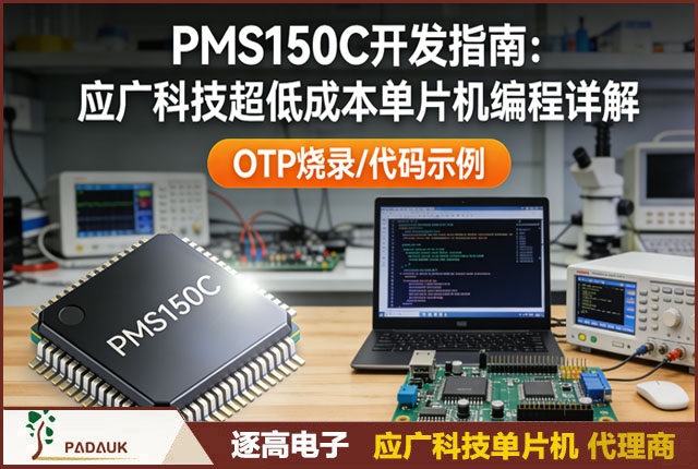 PMS150C开发指南:应广科技超低成本单片机编程详解 | OTP烧录/代码示例